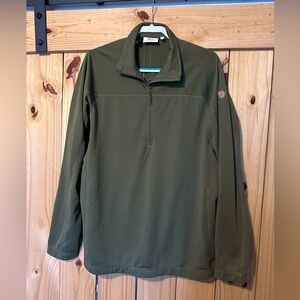 Fjallraven 3/4 zip pullover, olive green, men’s XL